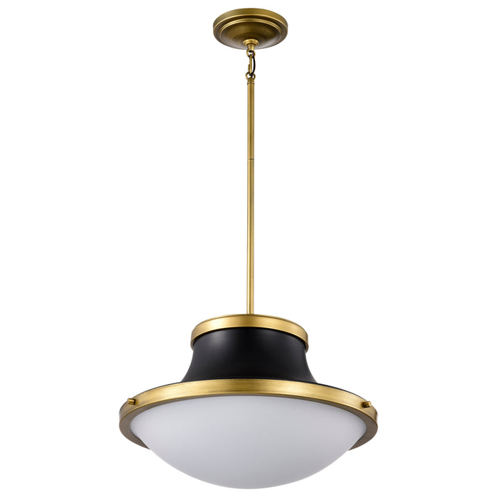 Lafayette One Light Pendant in Matte Black