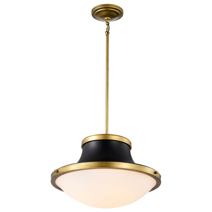 Lafayette One Light Pendant in Matte Black