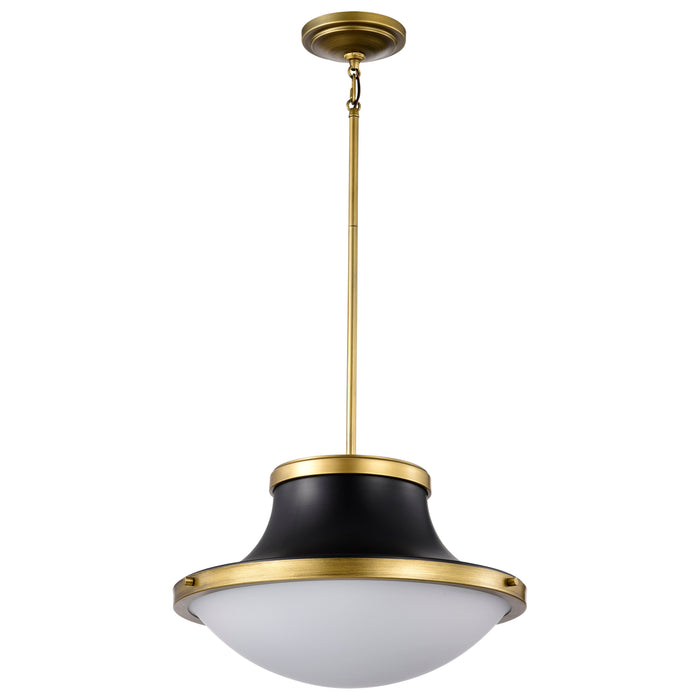 Lafayette One Light Pendant in Matte Black