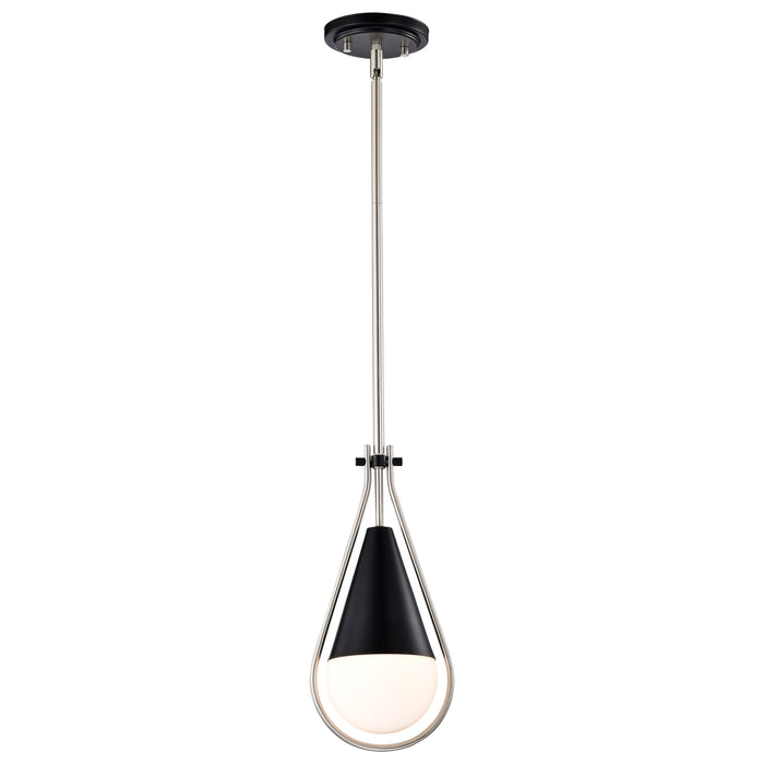 Admiral One Light Pendant in Matte Black