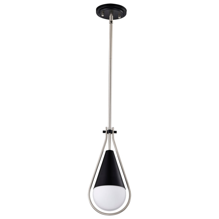 Admiral One Light Pendant in Matte Black