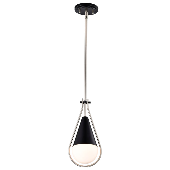 Admiral One Light Pendant in Matte Black