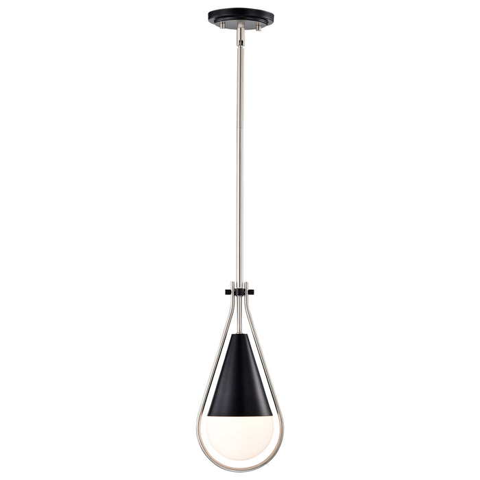 Admiral One Light Pendant in Matte Black