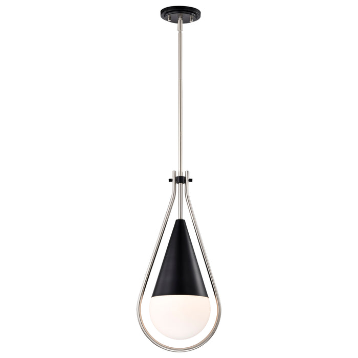 Admiral One Light Pendant in Matte Black