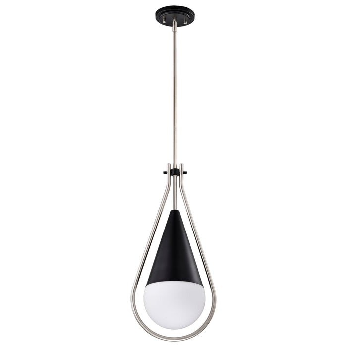 Admiral One Light Pendant in Matte Black