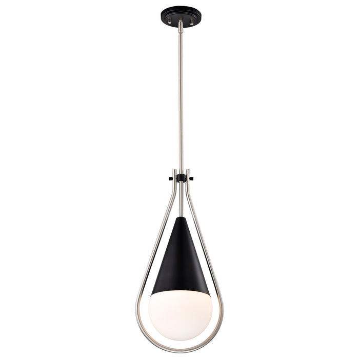 Admiral One Light Pendant in Matte Black