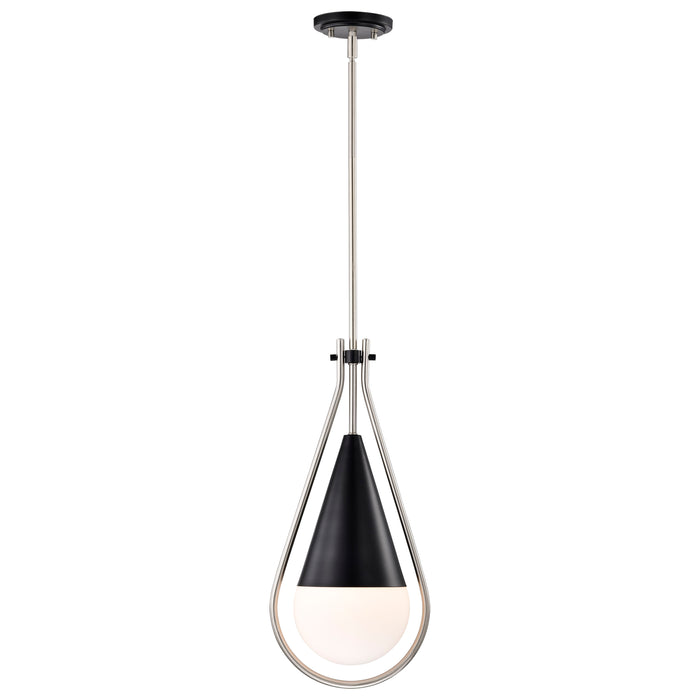 Admiral One Light Pendant in Matte Black