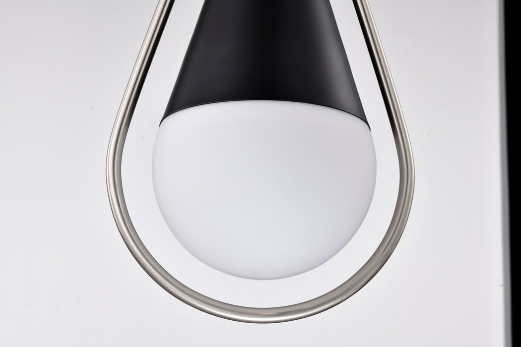 Admiral One Light Pendant in Matte Black