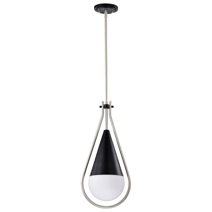 Admiral One Light Pendant in Matte Black