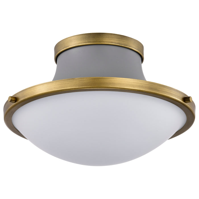 Lafayette One Light Flush Mount in Matte Gray