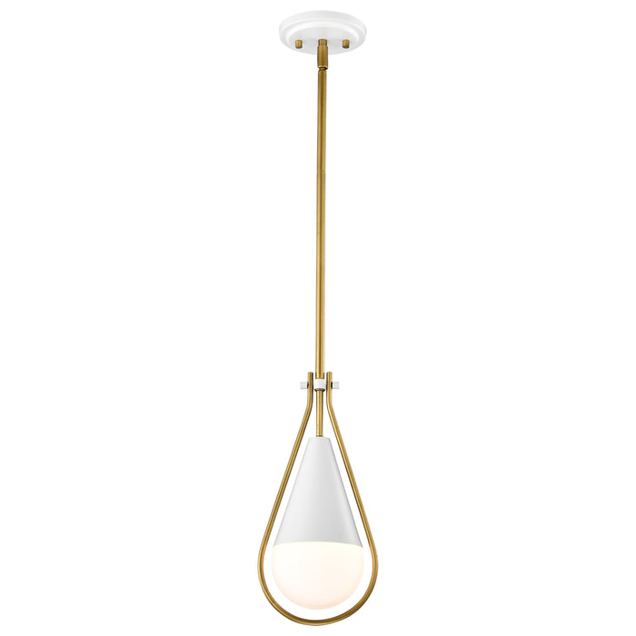 Admiral One Light Pendant in Matte White