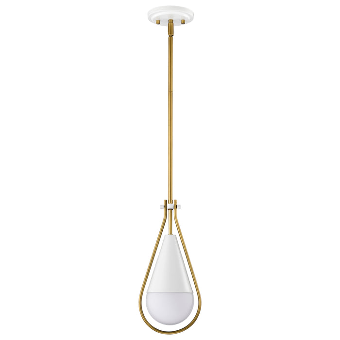 Admiral One Light Pendant in Matte White