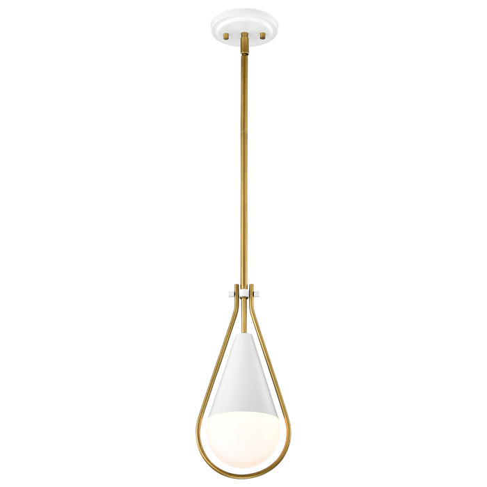 Admiral One Light Pendant in Matte White