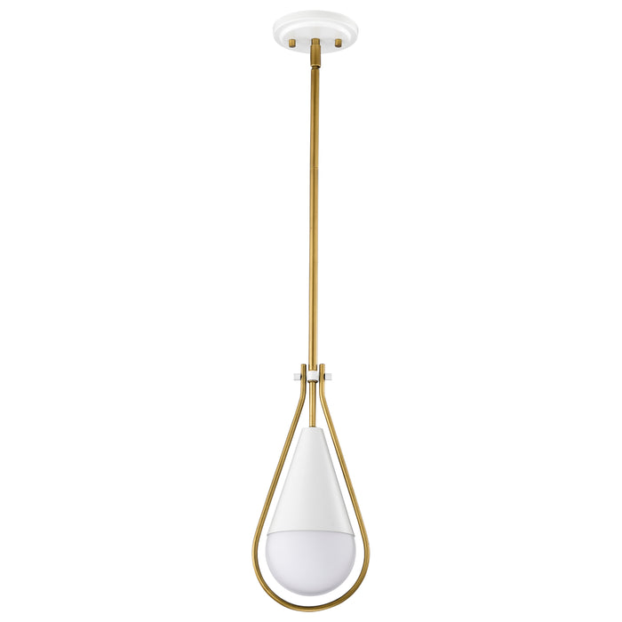 Admiral One Light Pendant in Matte White