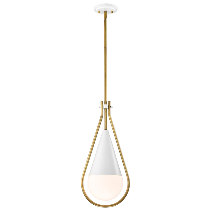 Admiral One Light Pendant in Matte White