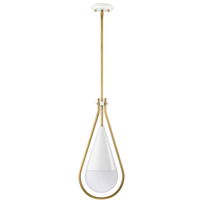 Admiral One Light Pendant in Matte White