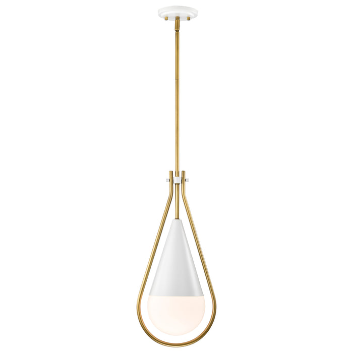 Admiral One Light Pendant in Matte White