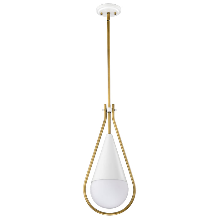 Admiral One Light Pendant in Matte White