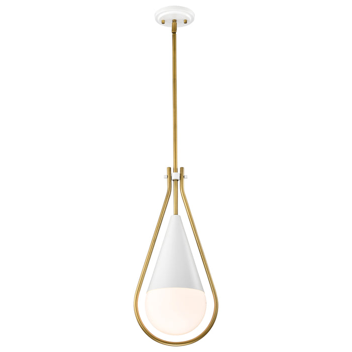 Admiral One Light Pendant in Matte White