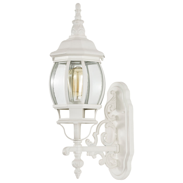 Central Park One Light Outdoor Wall Lantern in White