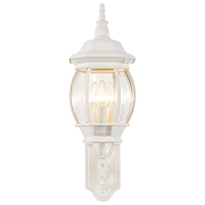 Central Park Three Light Outdoor Wall Lantern in White