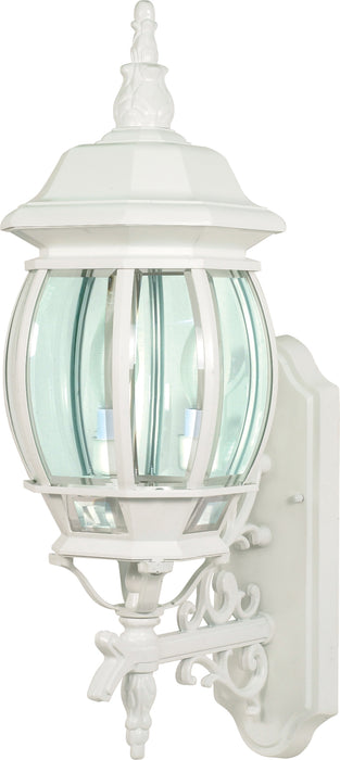 Central Park Three Light Outdoor Wall Lantern in White