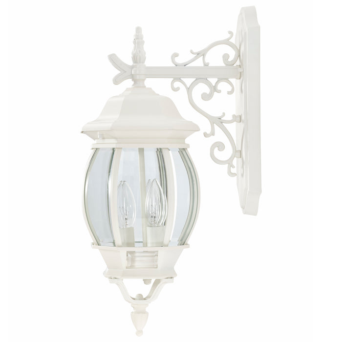 Central Park Three Light Outdoor Wall Lantern in White