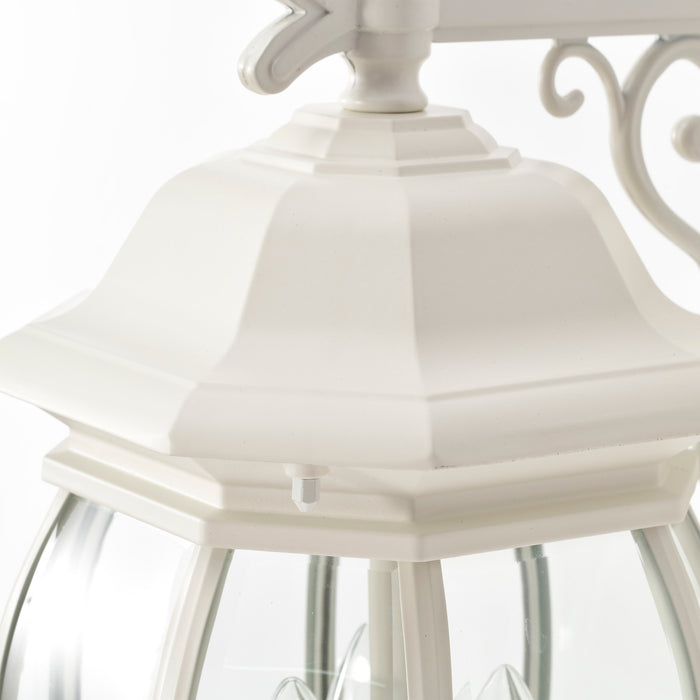 Central Park Three Light Outdoor Wall Lantern in White