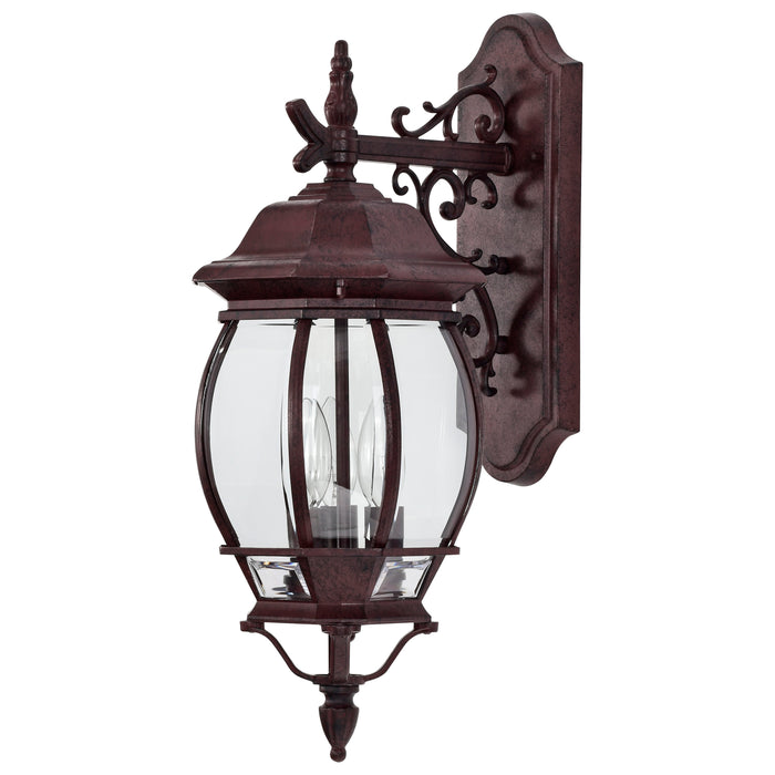 Central Park Three Light Outdoor Wall Lantern in Old Bronze