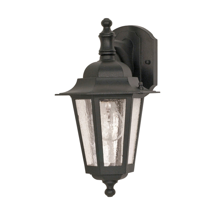 Cornerstone One Light Outdoor Wall Lantern in Textured Black