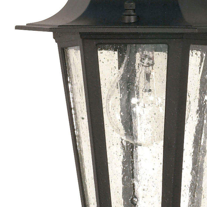 Cornerstone One Light Hanging Lantern in Textured Black