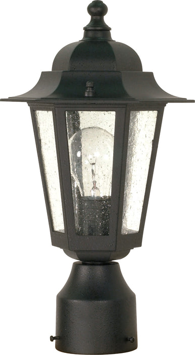 Cornerstone One Light Post Lantern in Textured Black