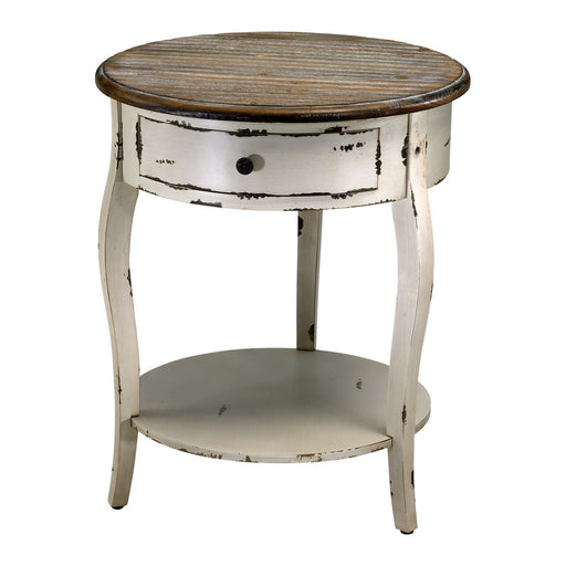 Myhouse Lighting Cyan - 02469 - Side Table - Abelard - Distressed White And Gray