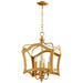 Myhouse Lighting Cyan - 06583 - Four Light Pendant - Milan - Gold Leaf