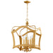 Myhouse Lighting Cyan - 06584 - Six Light Pendant - Milan - Gold Leaf