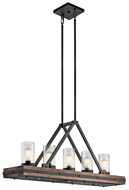 Myhouse Lighting Kichler - 43491AUB - Eight Light Linear Chandelier - Colerne - Auburn Stained Finish