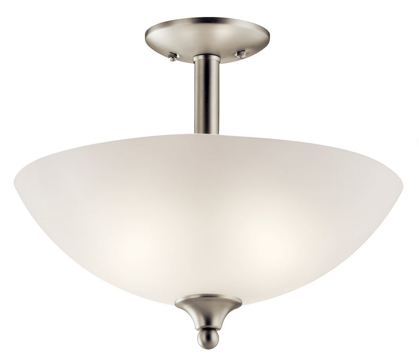 Myhouse Lighting Kichler - 43641NI - Two Light Pendant/Semi Flush Mount - Jolie - Brushed Nickel