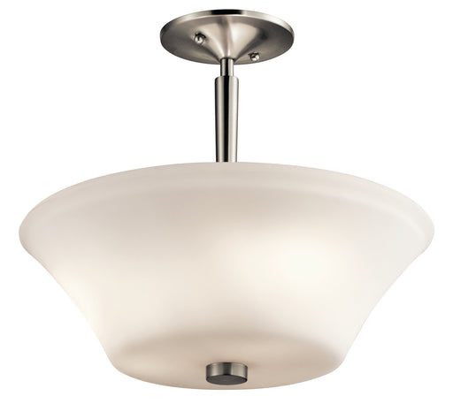 Myhouse Lighting Kichler - 43669NI - Three Light Semi Flush Mount - Aubrey - Brushed Nickel