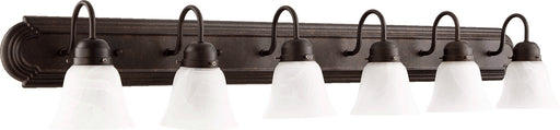 Myhouse Lighting Quorum - 5094-6-144 - Six Light Vanity - 5094 Vanities - Toasted Sienna