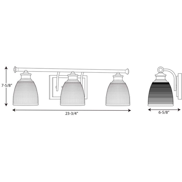 Myhouse Lighting Progress Lighting - P2117-15 - Three Light Bath - Lucky - Polished Chrome