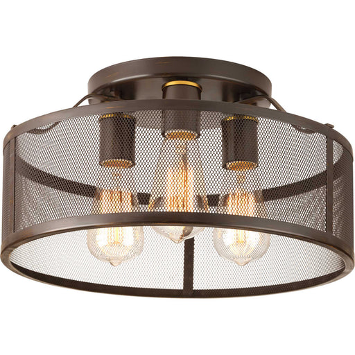 Myhouse Lighting Progress Lighting - P3452-20 - Three Light Flush Mount - Swing - Antique Bronze