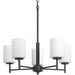 Myhouse Lighting Progress Lighting - P4319-31 - Five Light Chandelier - Replay - Black