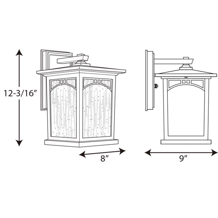 Myhouse Lighting Progress Lighting - P6053-20 - One Light Wall Lantern - Residence - Antique Bronze