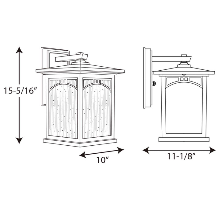 Myhouse Lighting Progress Lighting - P6054-20 - One Light Wall Lantern - Residence - Antique Bronze