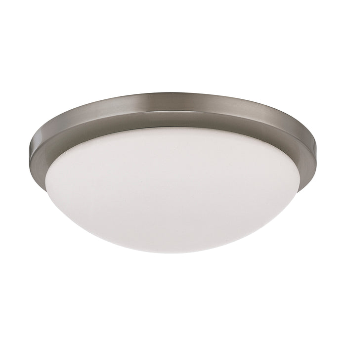 Button LED Flush Mount in Brushed Nickel