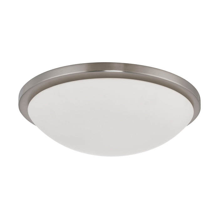 Button LED Flush Mount in Brushed Nickel