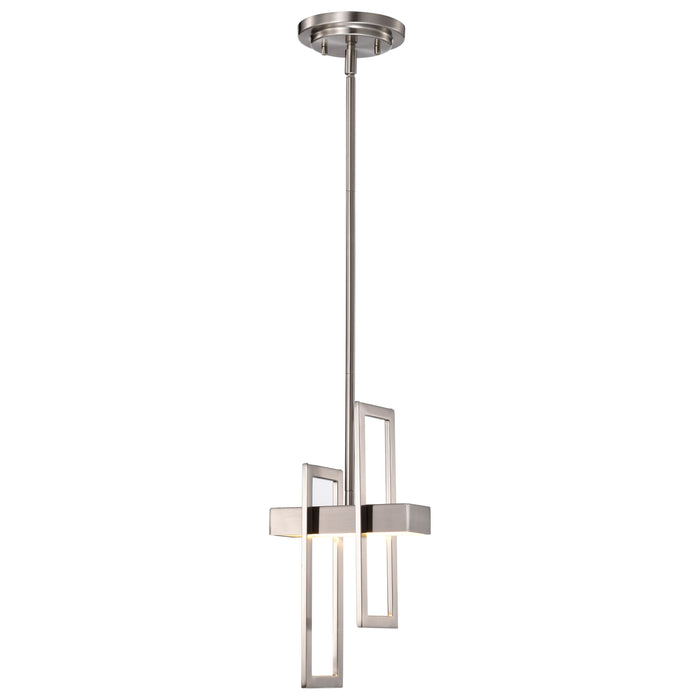 Frame LED Pendant in Brushed Nickel