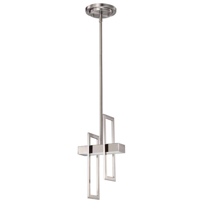 Frame LED Pendant in Brushed Nickel