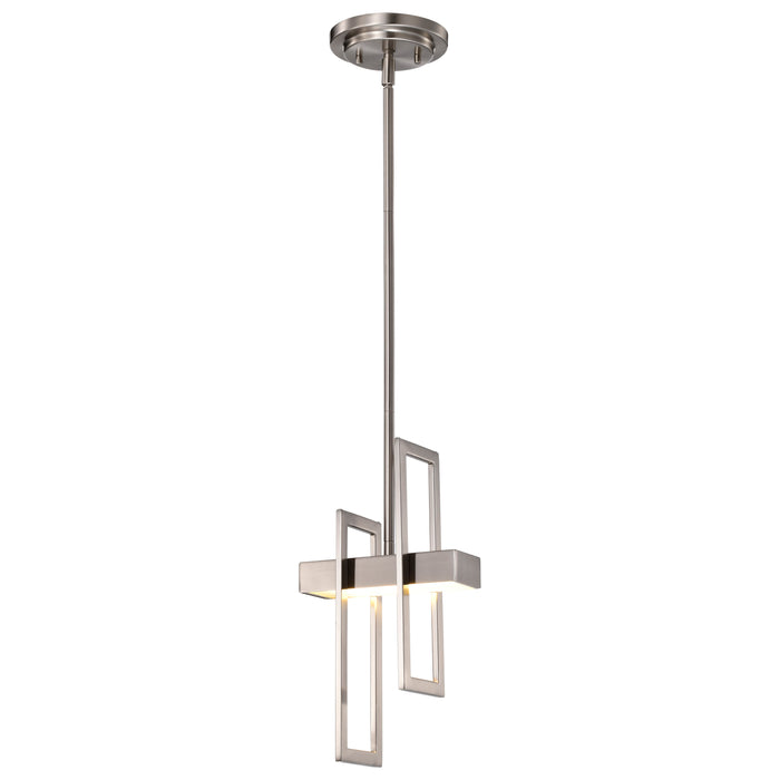 Frame LED Pendant in Brushed Nickel