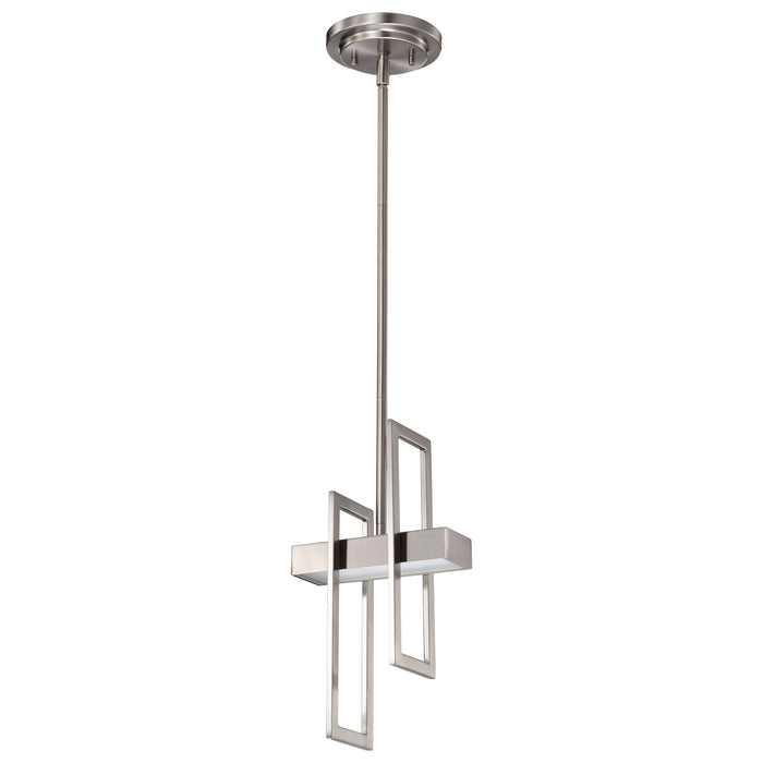 Frame LED Pendant in Brushed Nickel